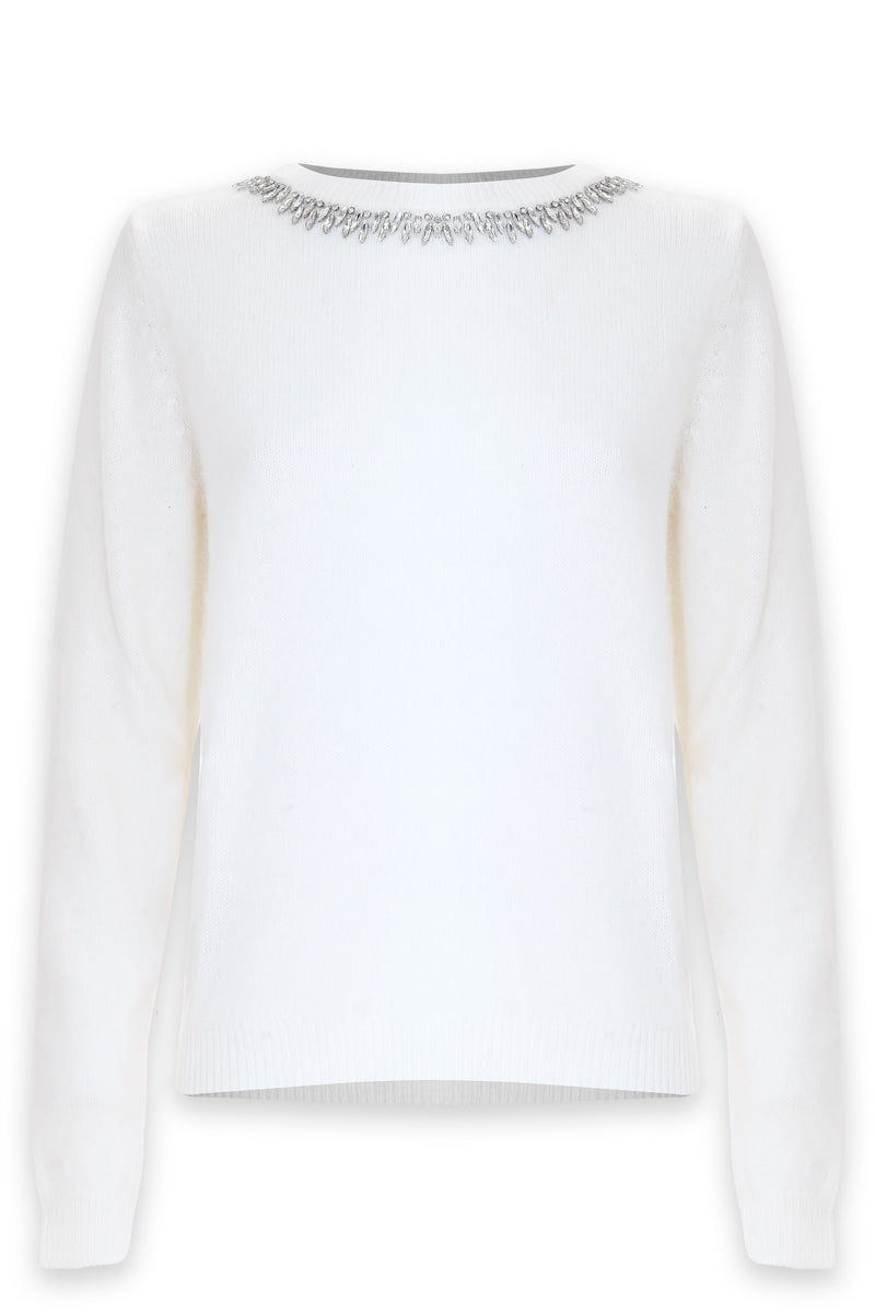 Maglia con collier in pietre - Maglia M/L Con Applicazione Baylees