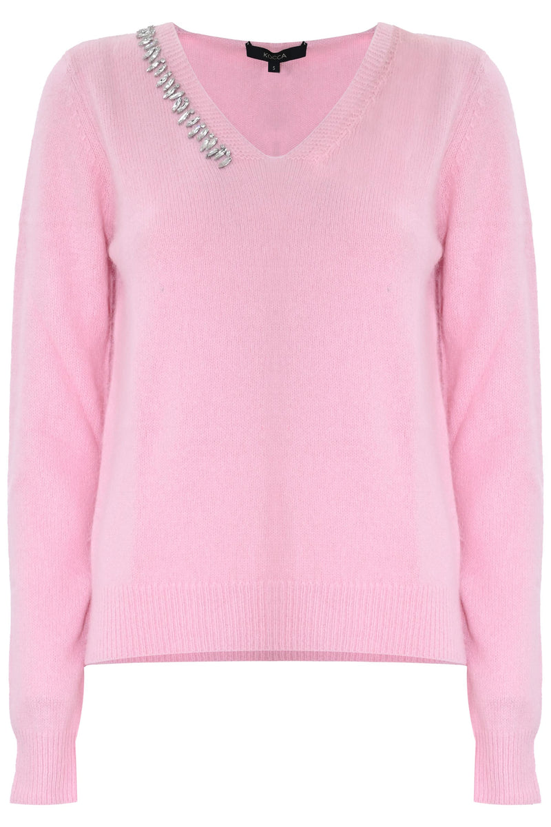 Maglia con dettaglio in pietre - Maglia M/L Con Applicazione Blakys