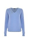 Pull avec col V manches extra longues - Pull  M/L CON APPLICAZIONE BLAKYS