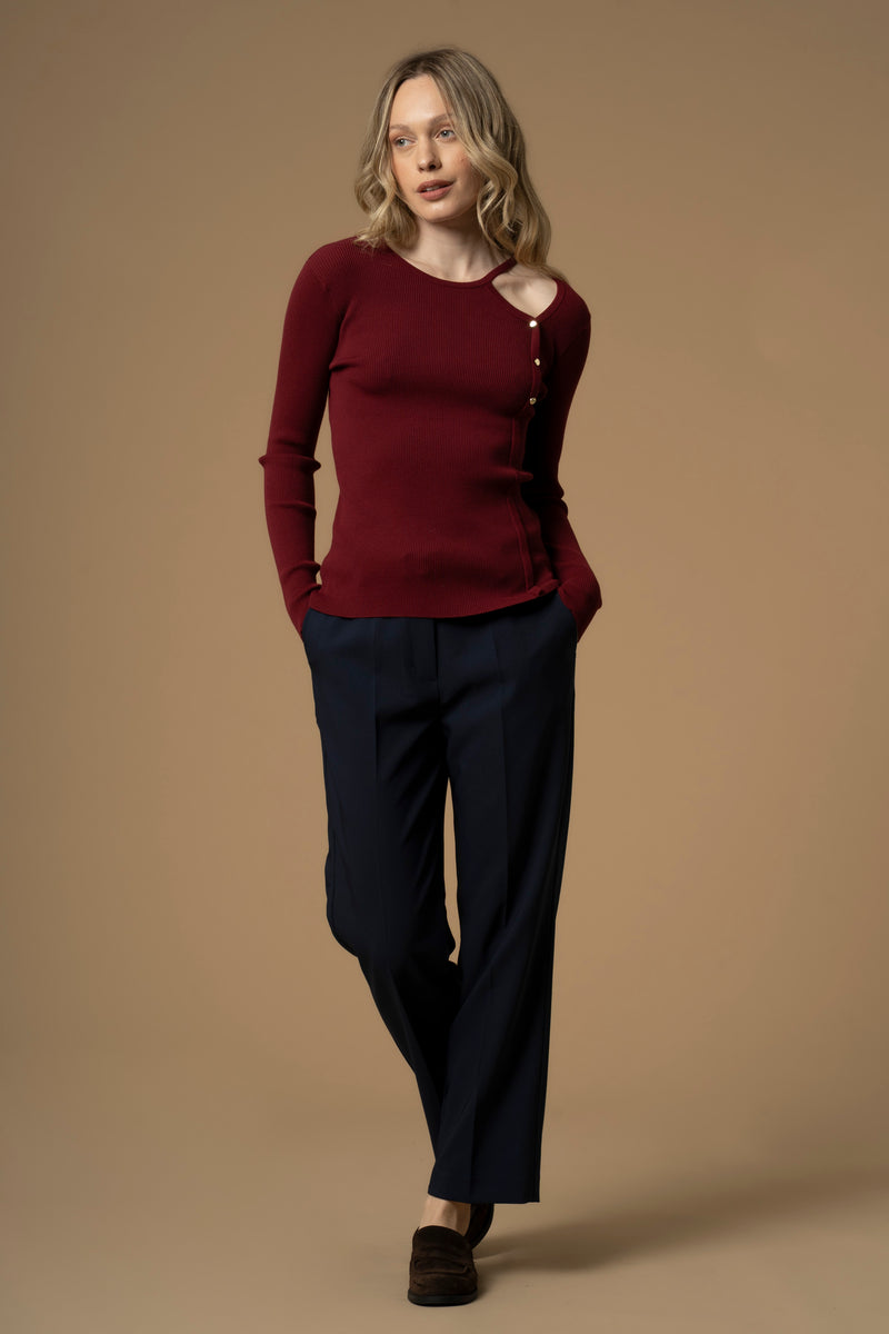 Pull original col ouvert manches longues - Pull  M/L BREDELE
