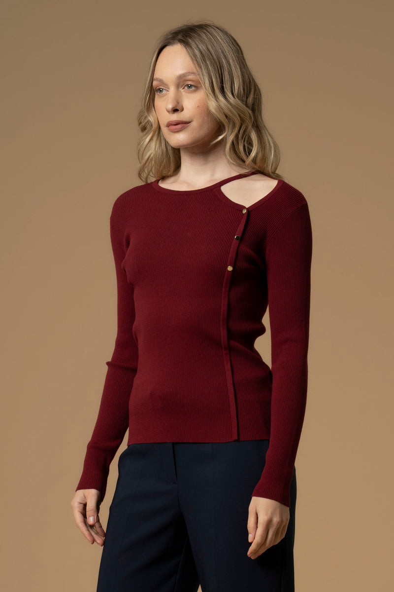Pull original col ouvert manches longues - Pull  M/L BREDELE