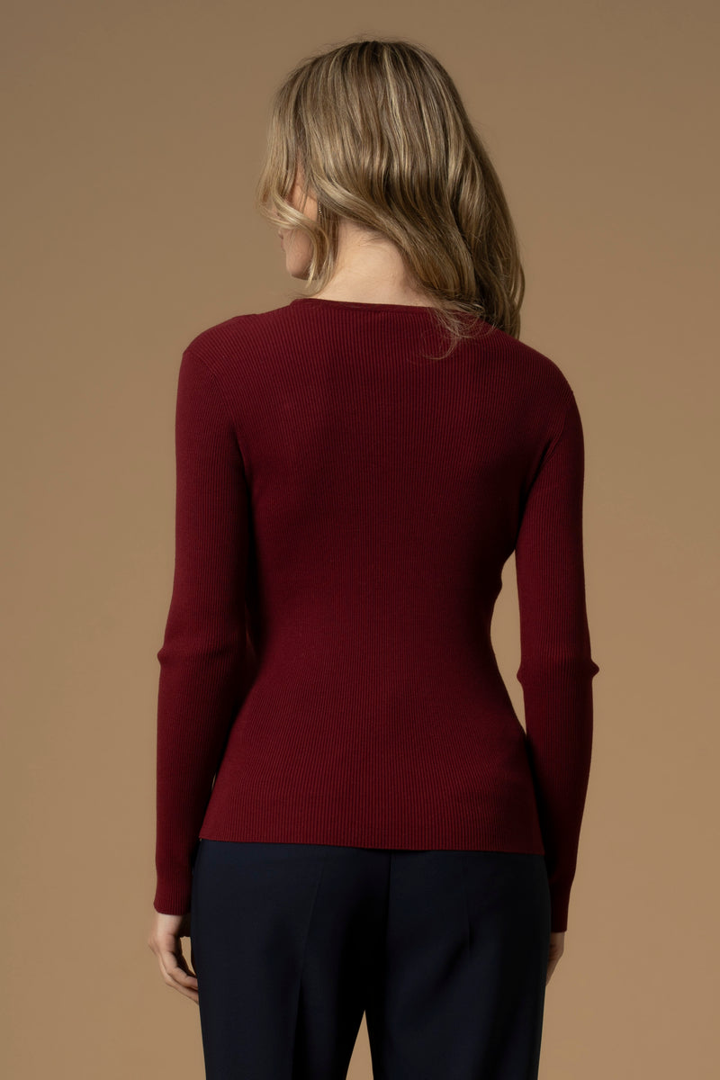 Pull original col ouvert manches longues - Pull  M/L BREDELE