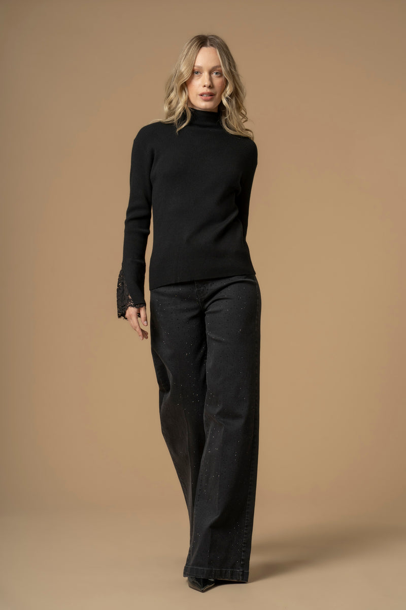 Pull col roulé avec manches extra longues - Pull  M/L CLARENNA
