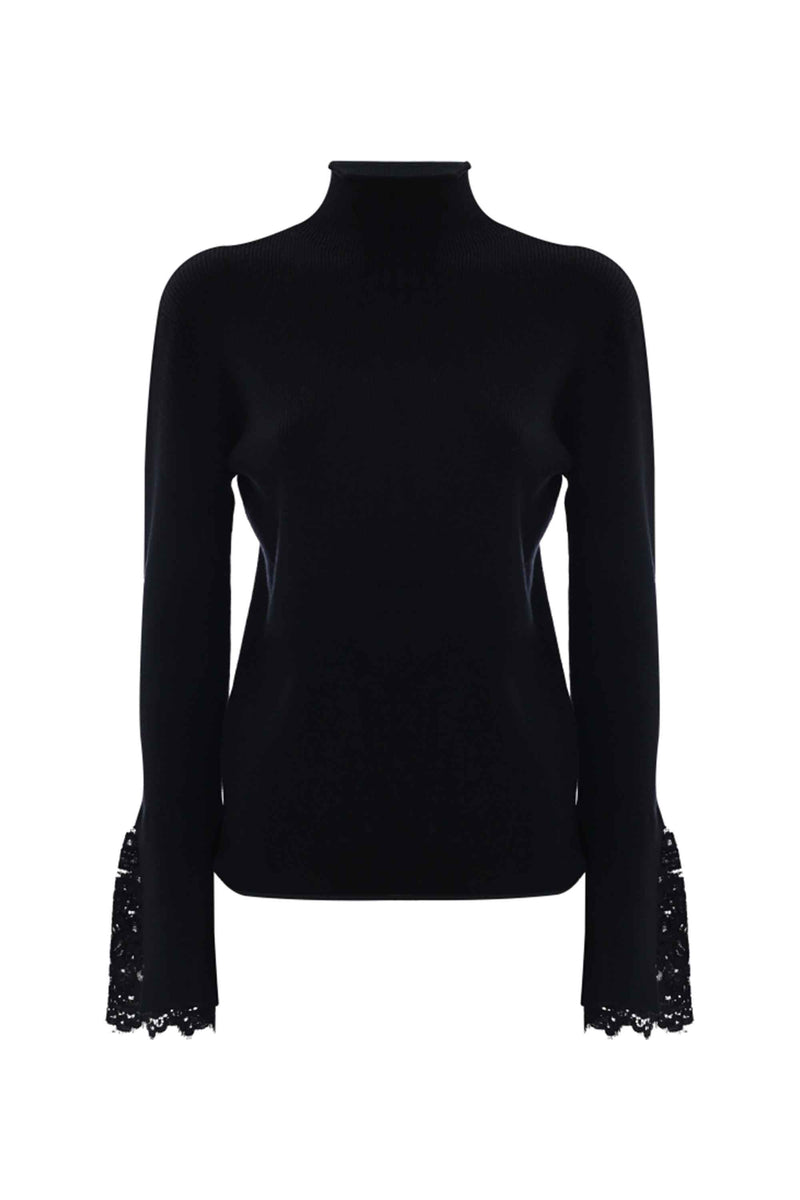 Pull col roulé avec manches extra longues - Pull  M/L CLARENNA
