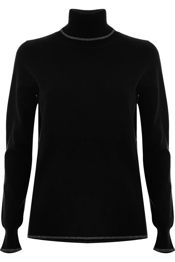 Pull col roulé avec liseré - Pull  M/L VALLY