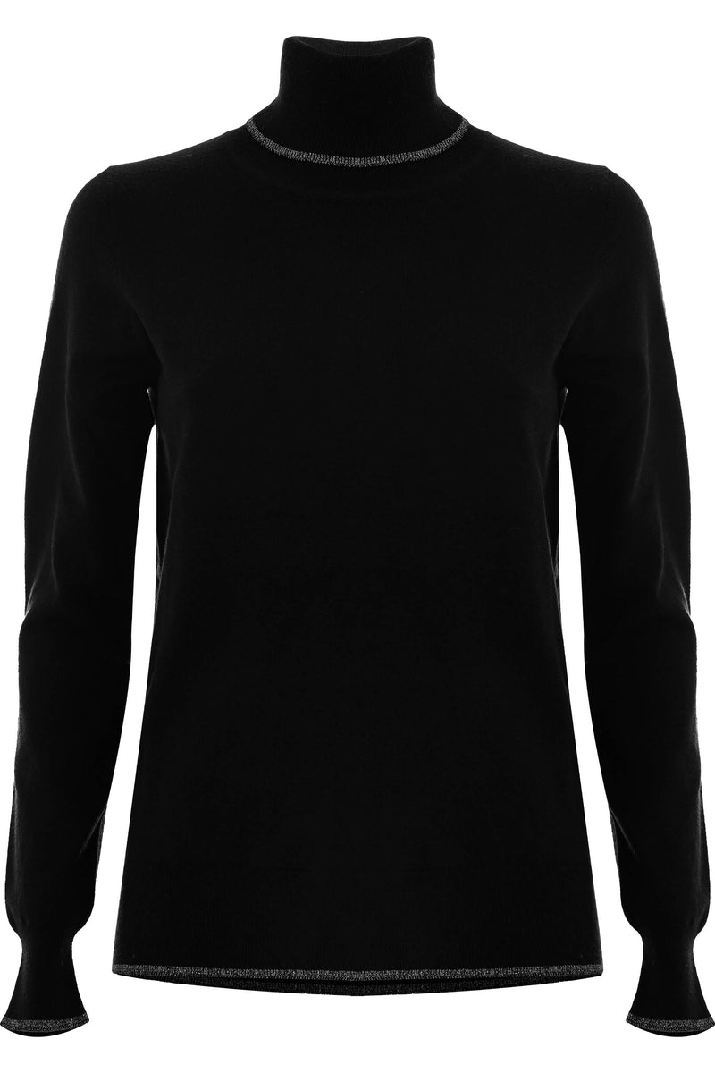 Maglia a collo alto con dettagli in strass - Maglia M/L Vally