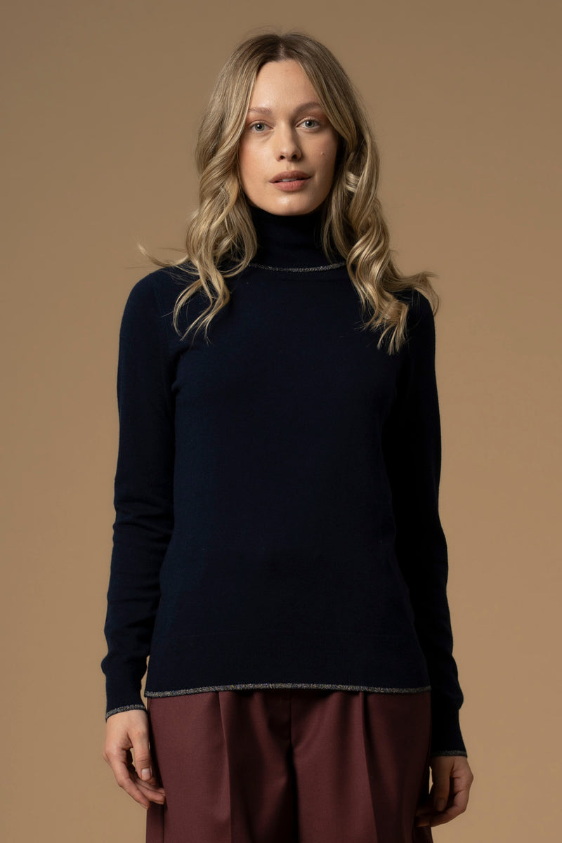 Pull col roulé avec liseré - Pull  M/L VALLY