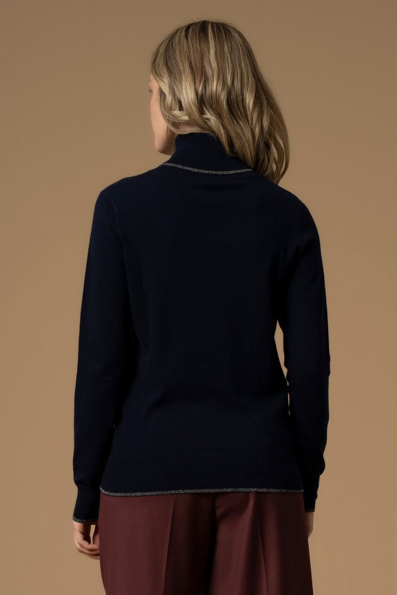 Pull col roulé avec liseré - Pull  M/L VALLY