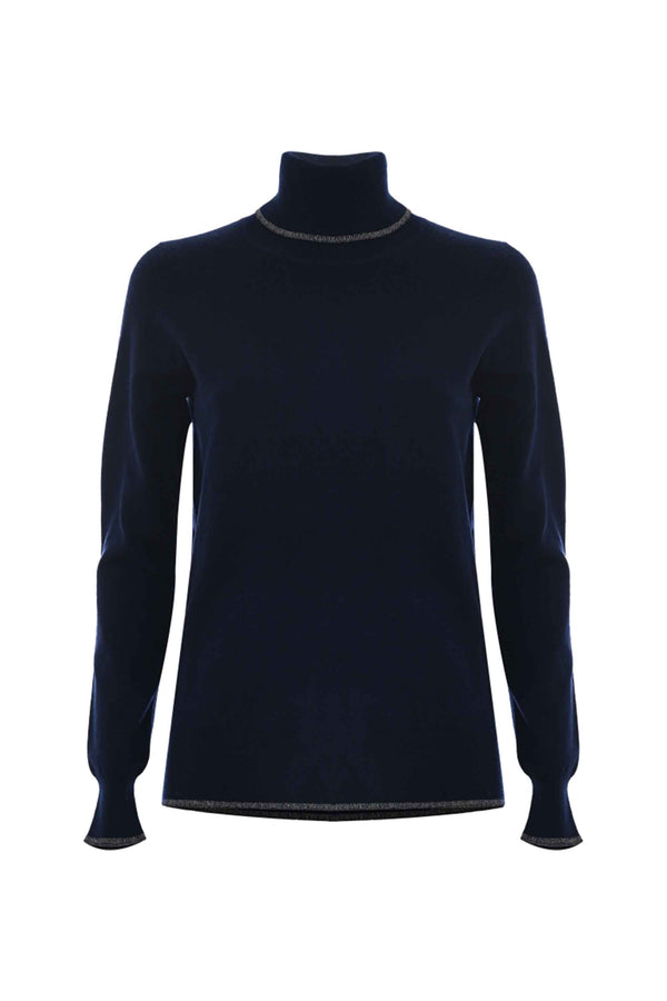 Camiseta cuello alto detalle contrastante - Camiseta VALLY