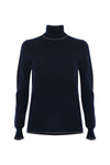 Stylish high necked contrasting edged sweater - Sweater VALLY