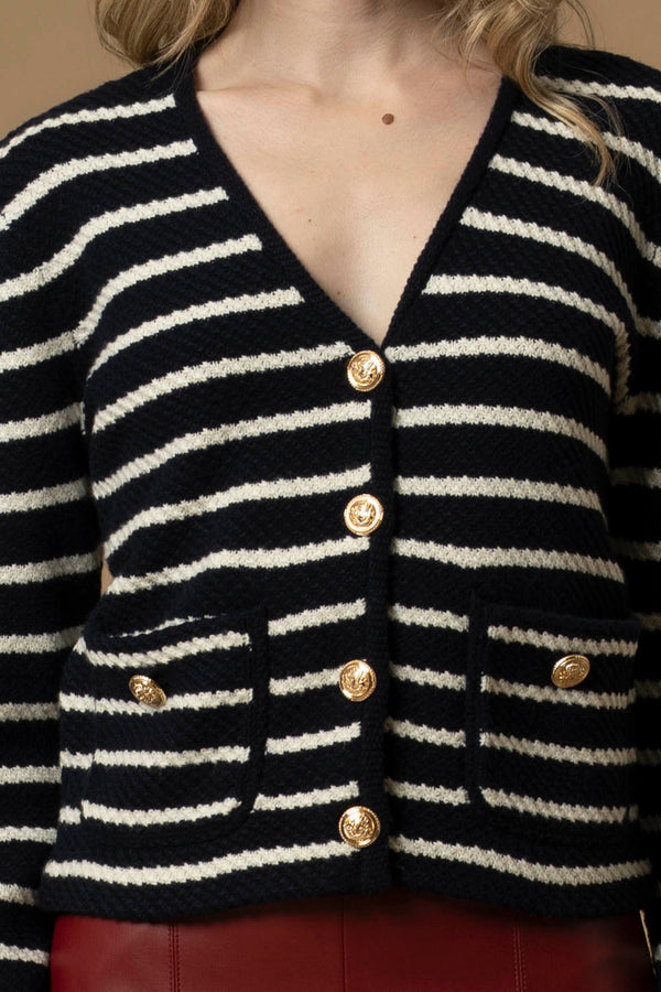 Maglia cardigan a righe - Maglia M/L Camlost