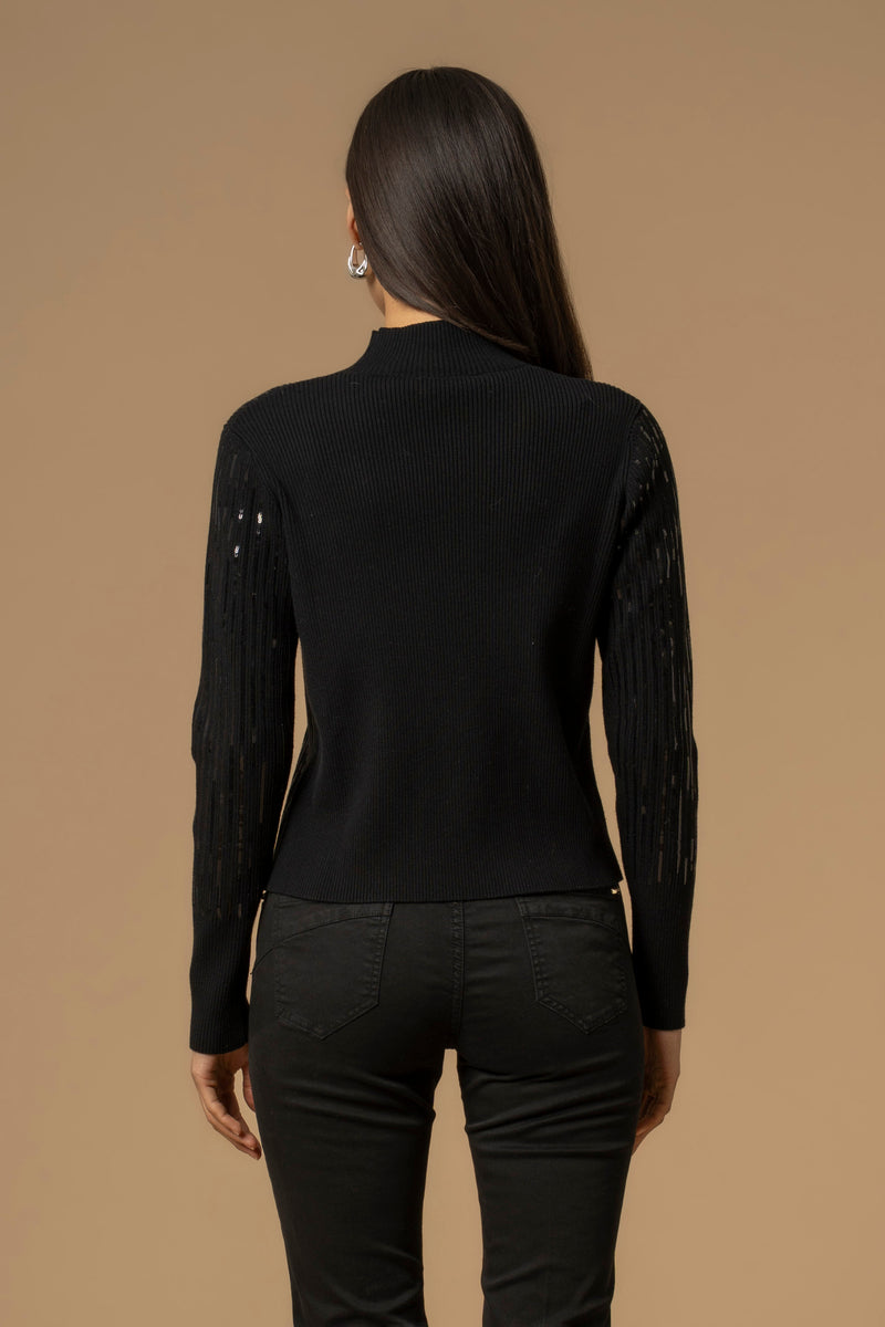 Pull col roulé effet strass - Pull  M/L CLIZIO