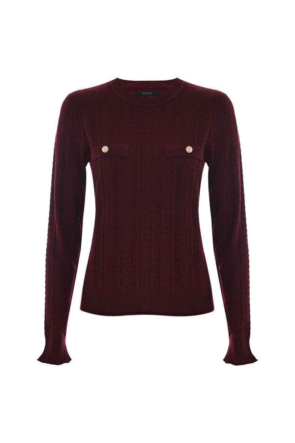 Pull effet maille à col rond - Pull  M/L JUDE
