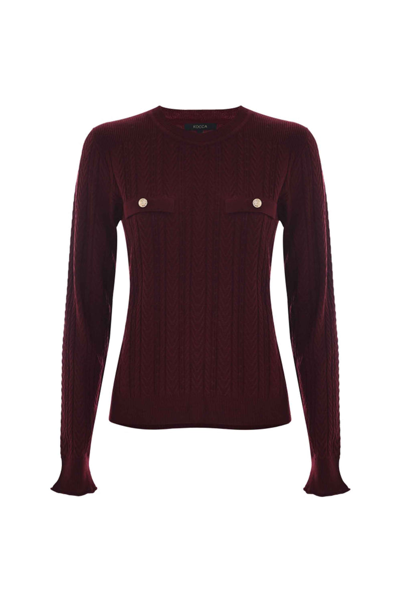 Pull effet maille à col rond - Pull  M/L JUDE