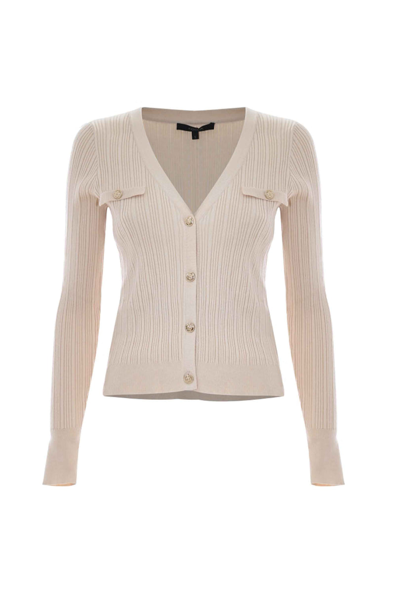 Pull col V avec fermeture centrale boutons - Pull  M/L JUVIENNA