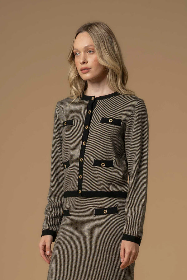 Maglia con tasche e bottoni gioiello - Maglia M/L Eraclide