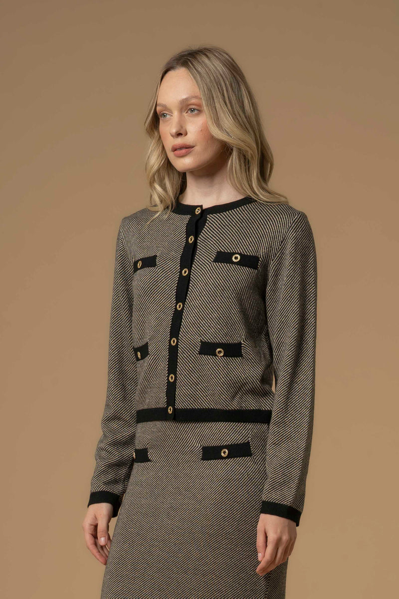 Pull col V avec fausses poches rabat - Pull  M/L ERACLIDE