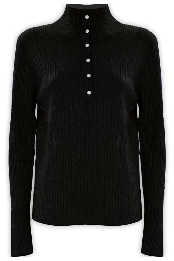 Pull col roulé avec détails boutons - Pull  M/L ENNATA