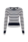 Pull col rond à rayures - Pull  M/L MARIANNE