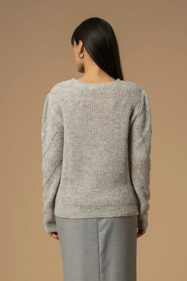 Maglia girocollo lavorata - Maglia M/L Auriga