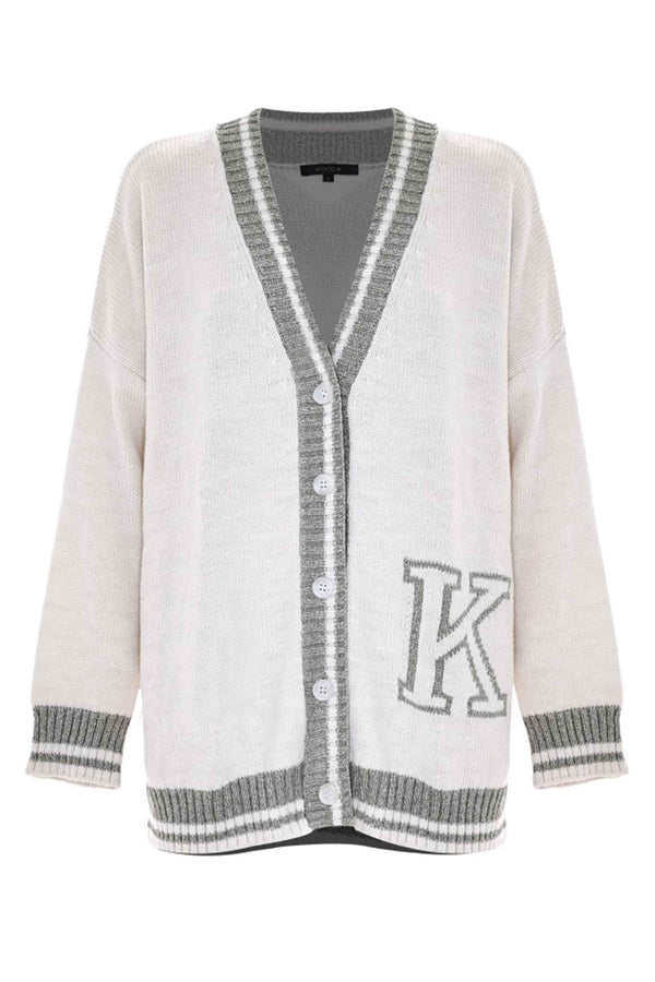 Maglia cardigan stile college - Maglia M/L Ieso