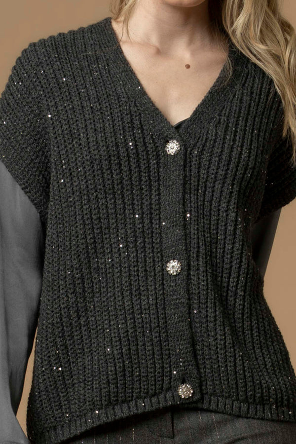 Maglia cardigan senza maniche - Maglia M/M Inisio