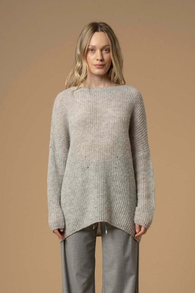 Pull long avec encolure dégagée - Pull  M/L IUSTIA