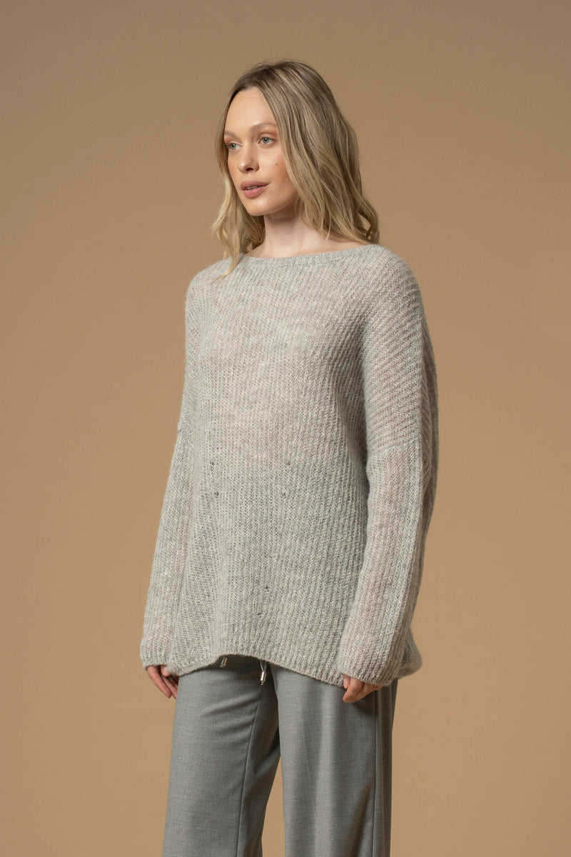 Pull long avec encolure dégagée - Pull  M/L IUSTIA