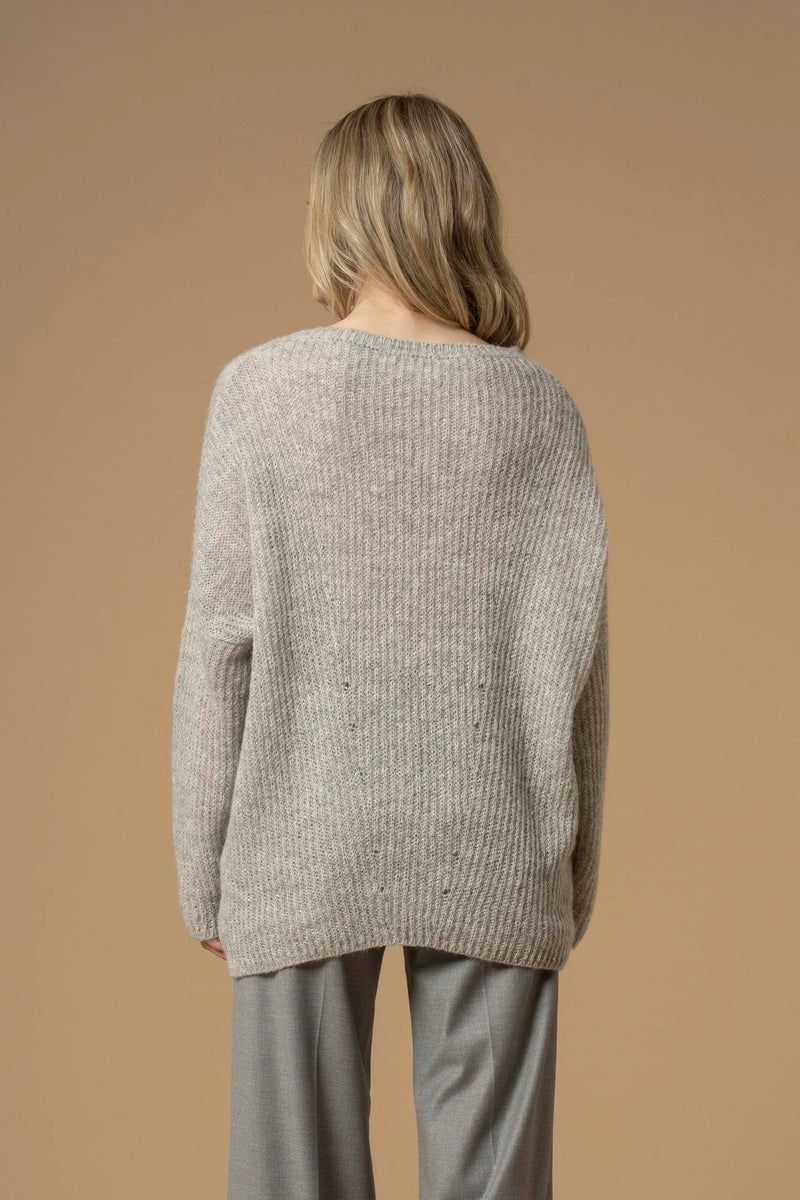 Pull long avec encolure dégagée - Pull  M/L IUSTIA