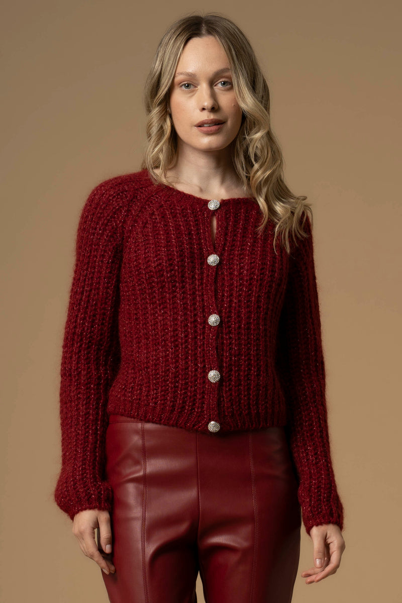 Maglia con bottoni e filo lurex - Maglia M/L Ave
