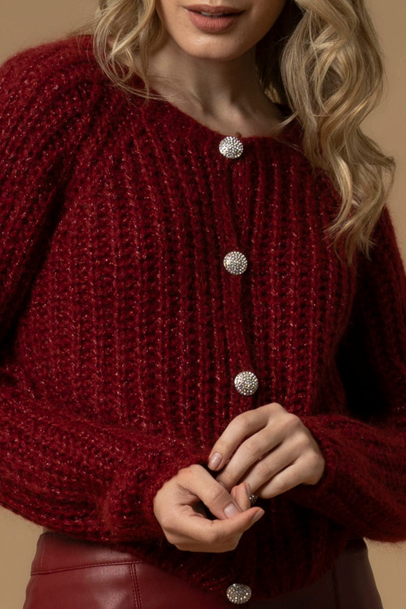 Elegant versatile long sleeved cardigan style sweater - Sweater AVE