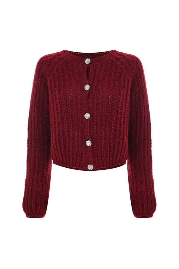 Pull col rond dégagé manches longues - Pull  M/L AVE