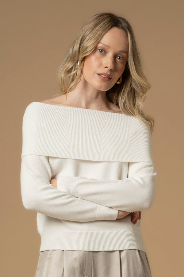 Maglia con collo doppio bardot - Maglia M/L Aviera