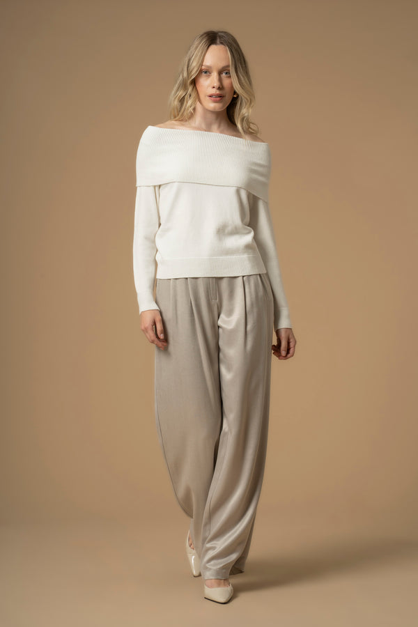 Maglia con collo doppio bardot - Maglia M/L Aviera
