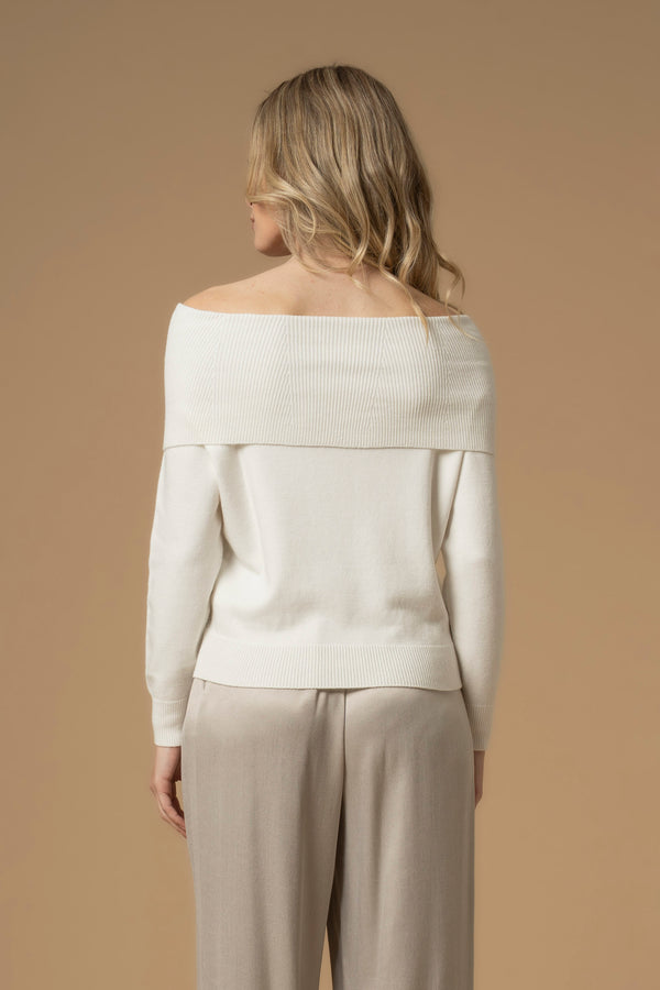 Maglia con collo doppio bardot - Maglia M/L Aviera
