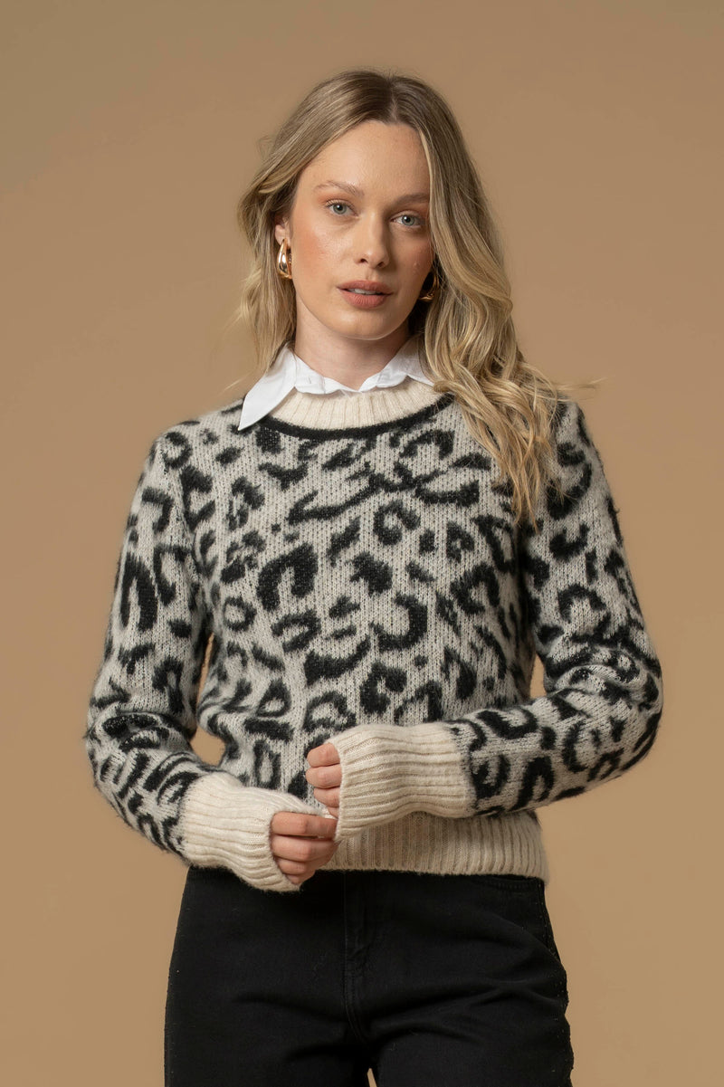Maglia corta stampa animalier - Maglia M/L Pienza