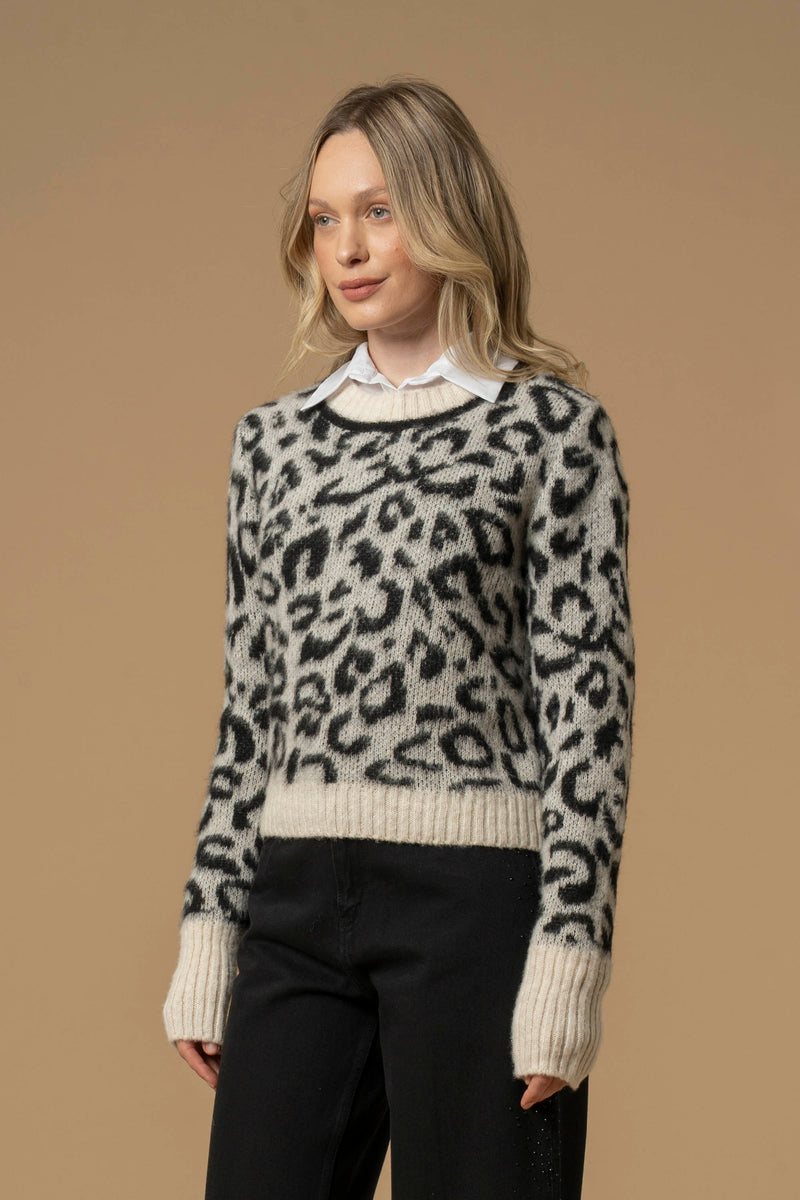 Maglia corta stampa animalier - Maglia M/L Pienza