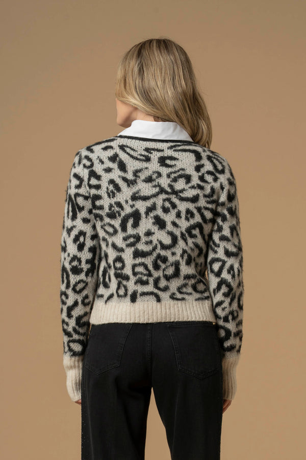 Maglia corta stampa animalier - Maglia M/L Pienza