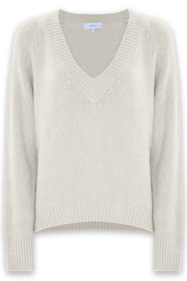Pull manches extra longues col V - Pull  M/L POLDO