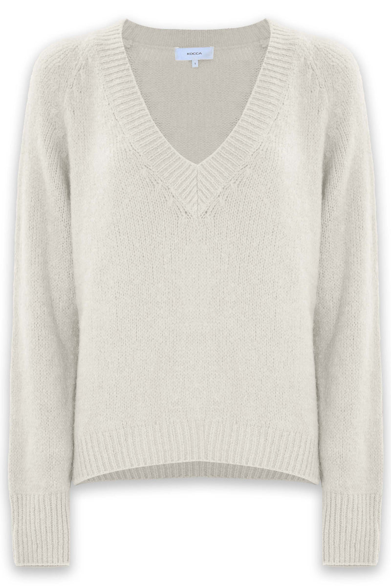 Pull manches extra longues col V - Pull  M/L POLDO