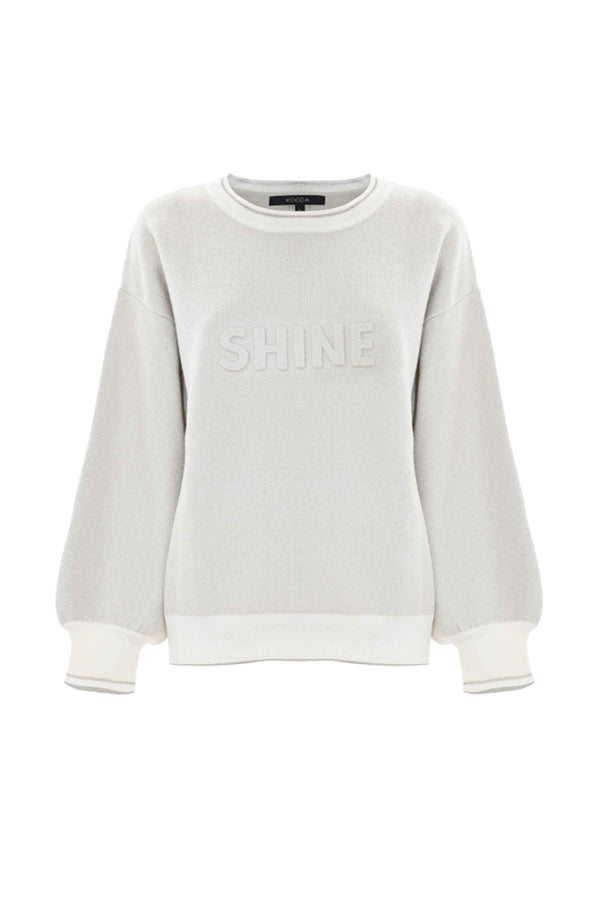 Maglia girocollo con stampa lettering - Maglia M/L Ennona