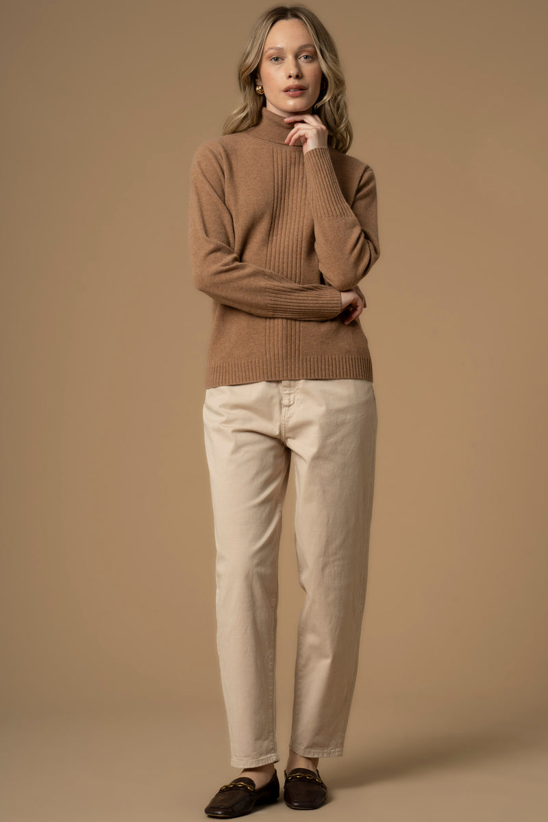 Maglia in lana con dettagli a costine - Maglia M/L Anesio