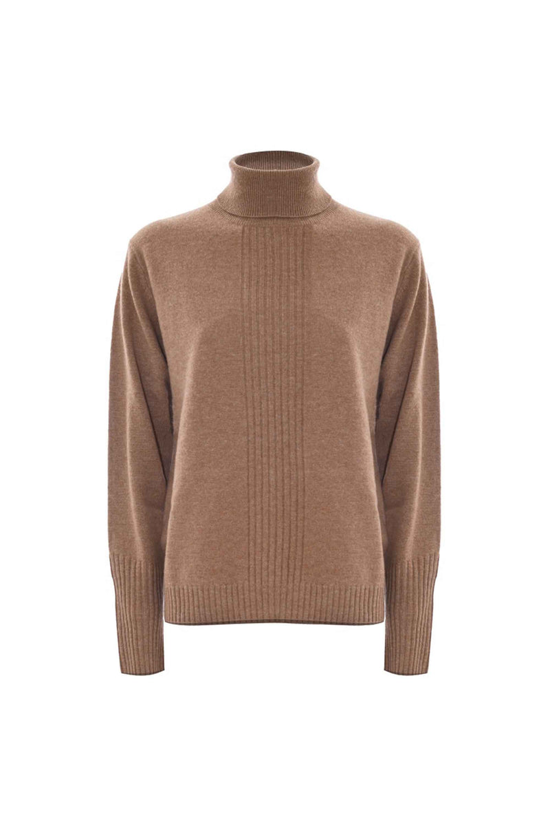 Maglia in lana con dettagli a costine - Maglia M/L Anesio