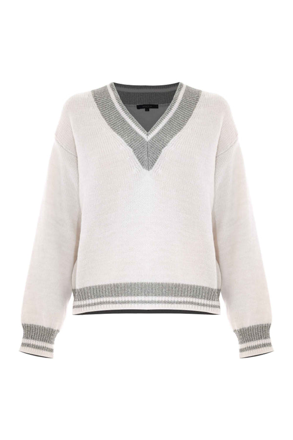 Maglia con costine in lurex - Maglia M/L Aligina