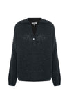 Maglia modello polo con bottone gioiello - Maglia M/L Almerigo