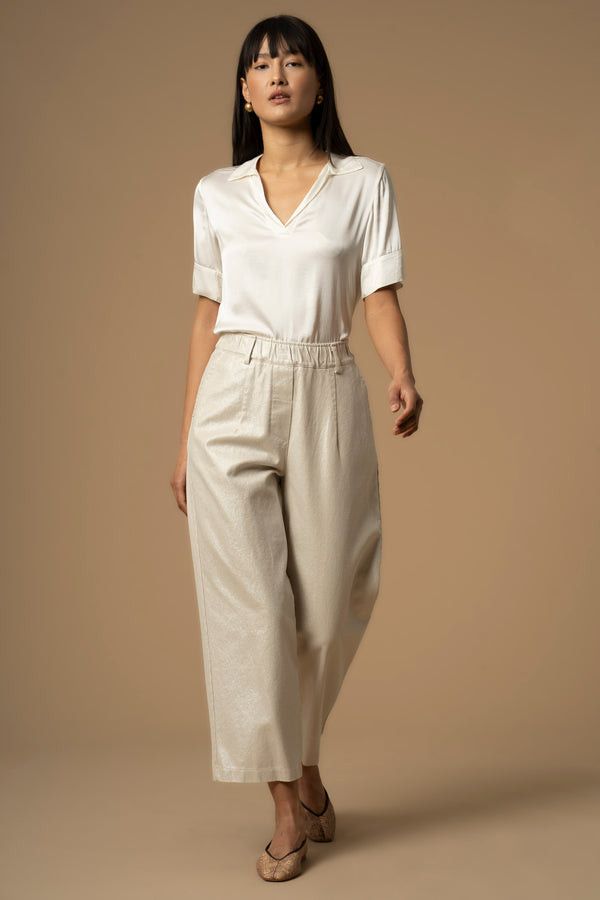Pantalón ancho de tiro alto - Pantalon COLOR ANESTIS