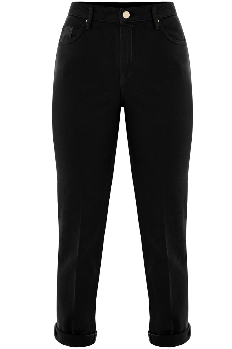 Pantalon coupe Capri avec revers - Pantalon COLOR GRANT
