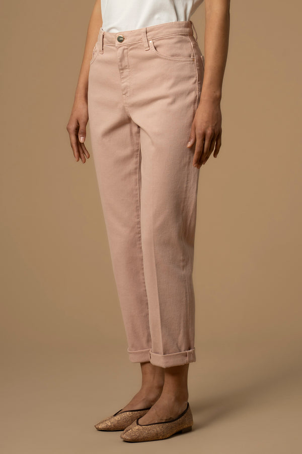 Pantalon coupe Capri avec revers - Pantalon COLOR GRANT
