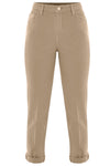 Pantalon coupe Capri avec revers - Pantalon COLOR GRANT
