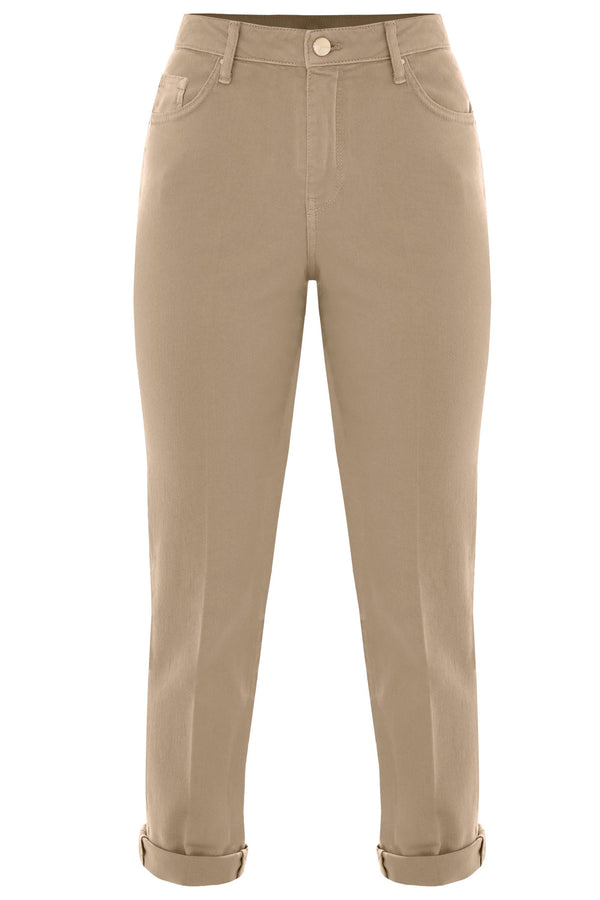Pantalon coupe Capri avec revers - Pantalon COLOR GRANT